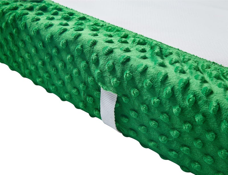 Aullar Solid Changing Table Pad Cover Cradle Sheet, Fits 32"/34''x16 Contoured Diaper Changing Pad, Ultra Soft Cozy Dots Plush Changing Table Covers, Breathable Wipeable Removable (Fern Green) - Image 4
